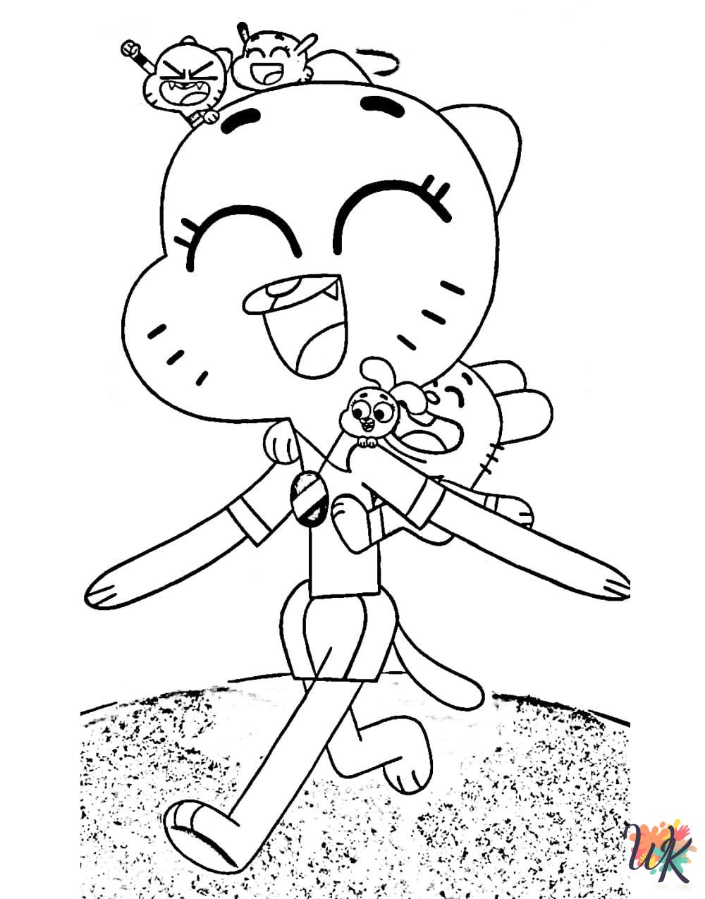Gumball free coloring pages