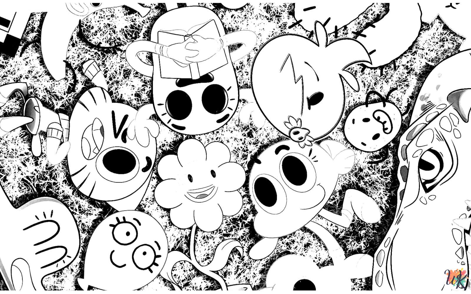 Gumball coloring pages for adults