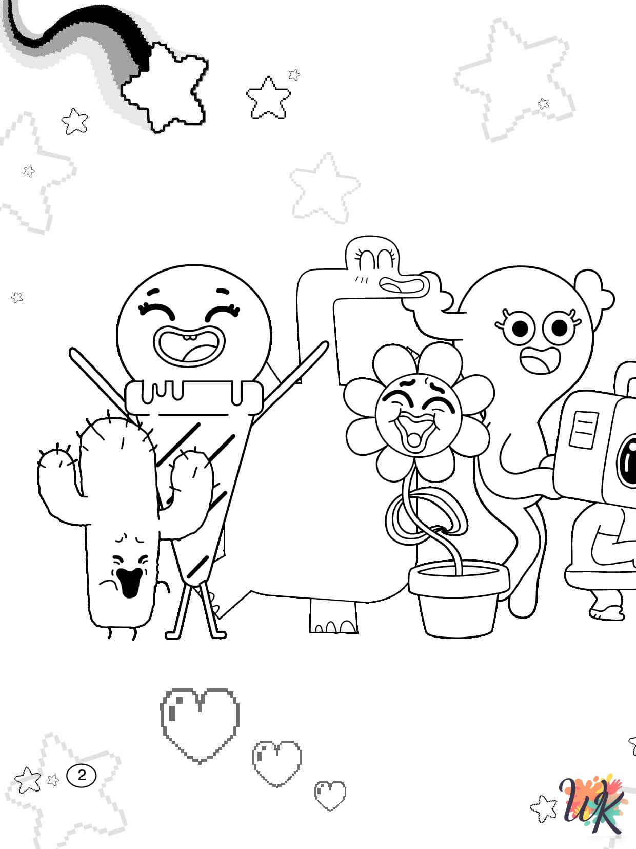 free Gumball printable coloring pages 1