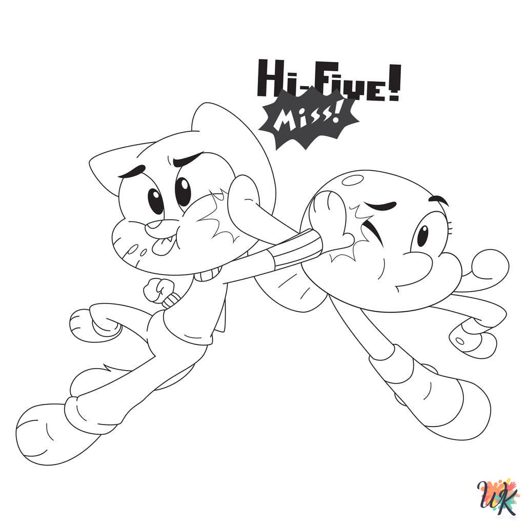 easy Gumball coloring pages