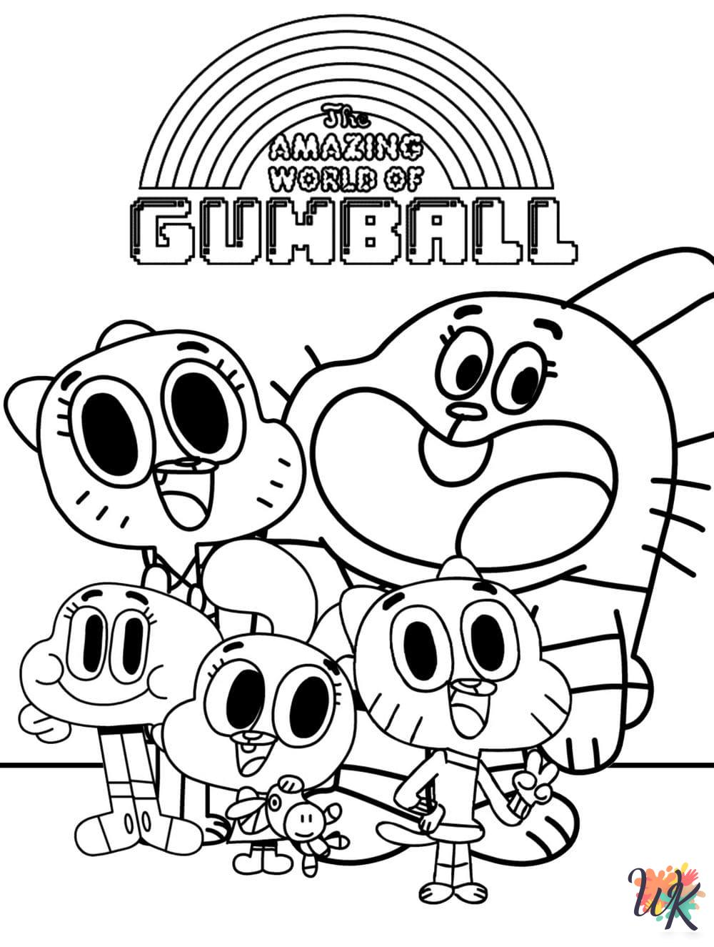 free printable Gumball coloring pages