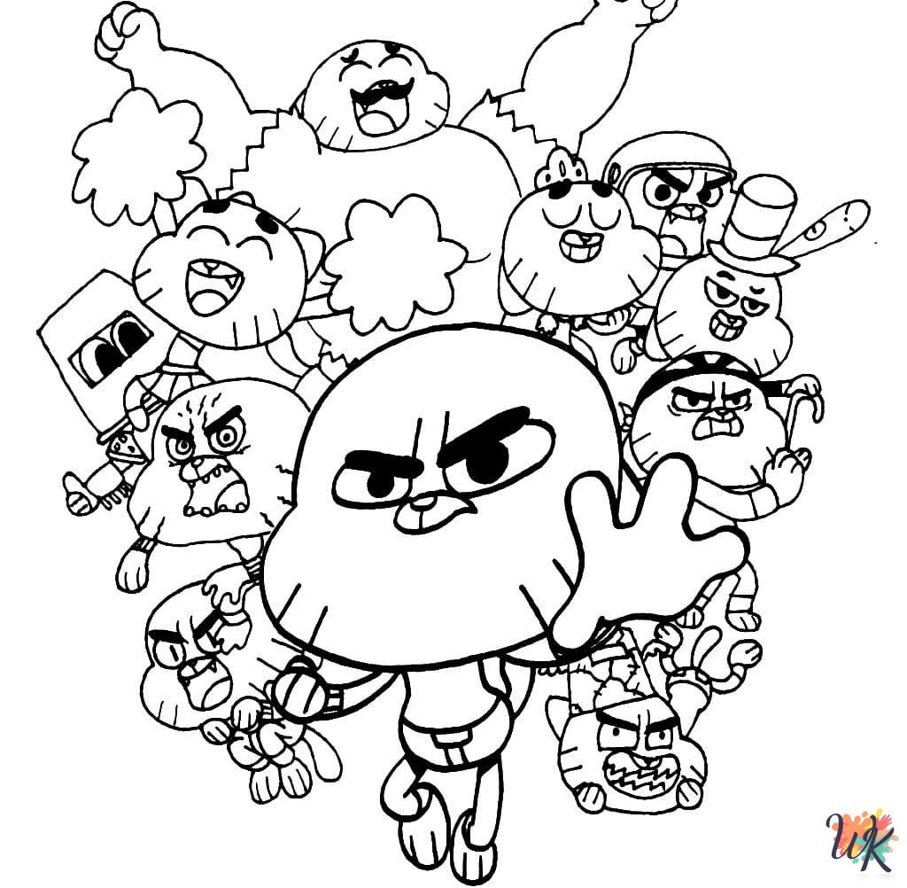coloring pages printable Gumball