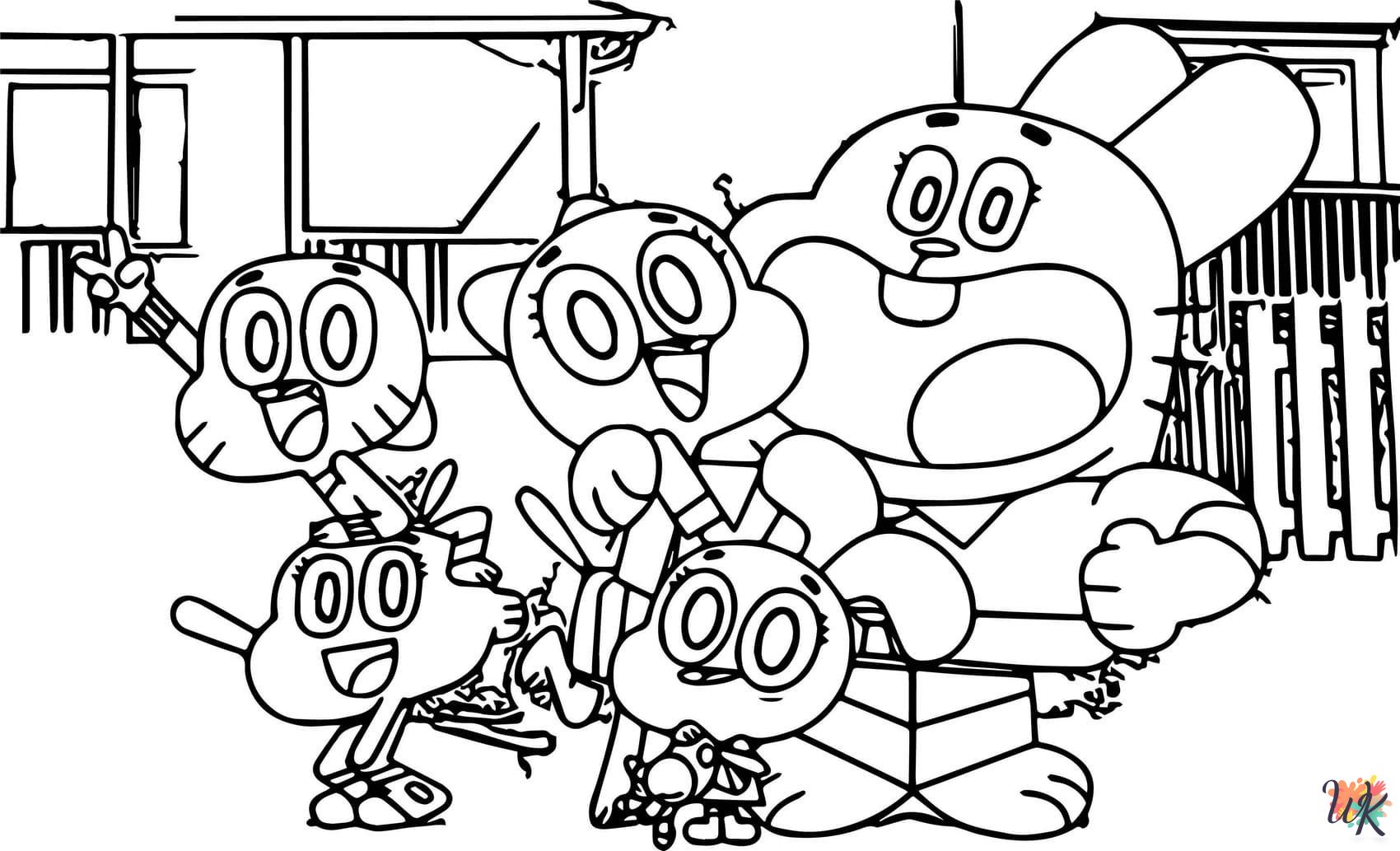 old-fashioned Gumball coloring pages