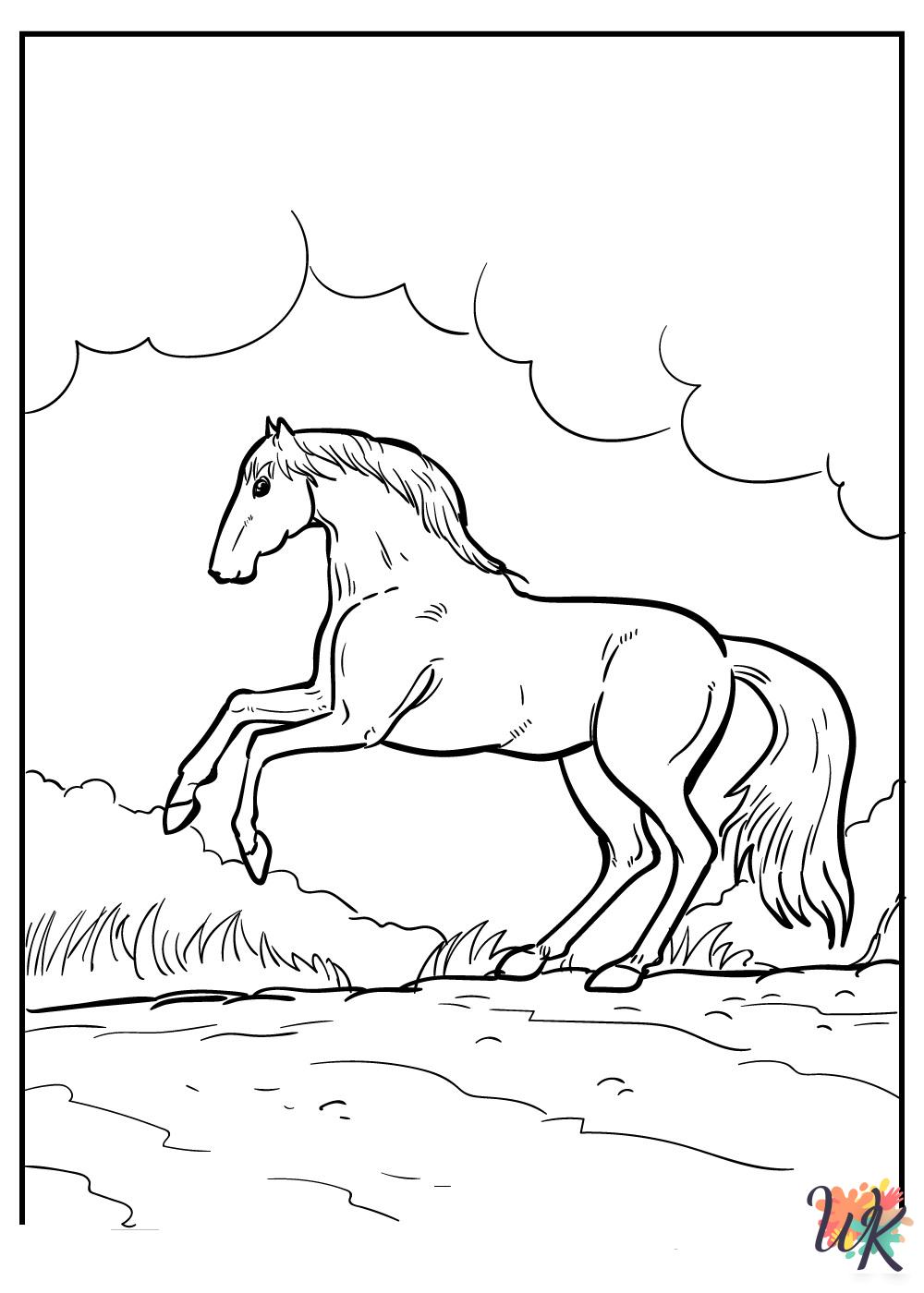 free Horse coloring pages for kids