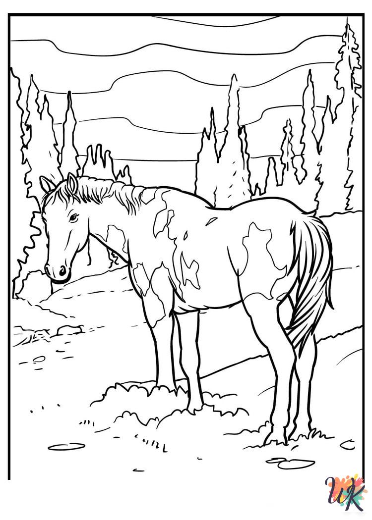 easy cute Horse coloring pages