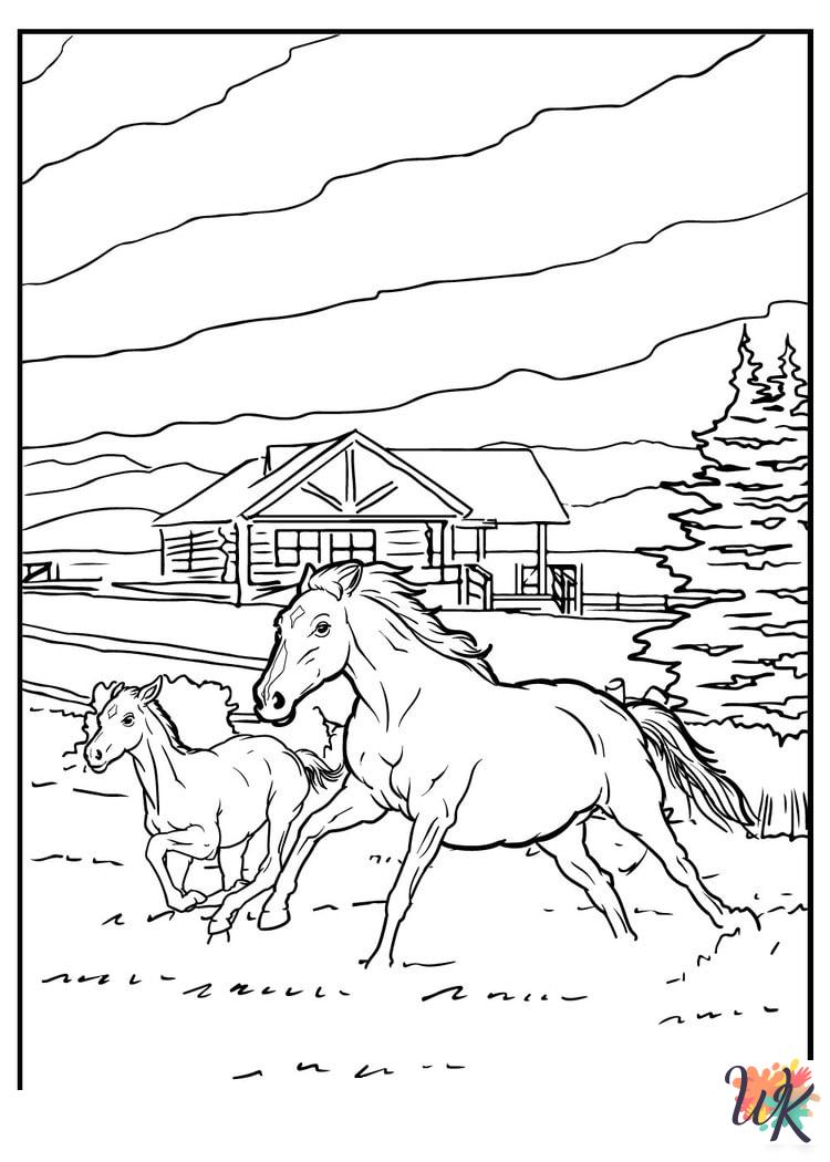 grinch cute Horse coloring pages
