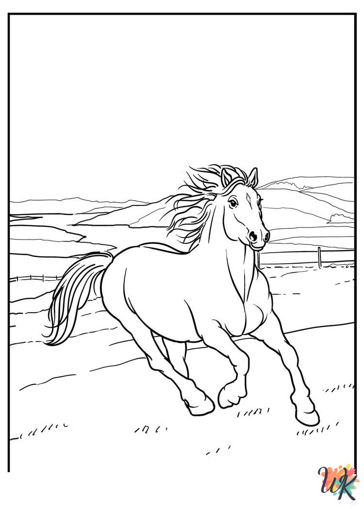 Horse printable coloring pages