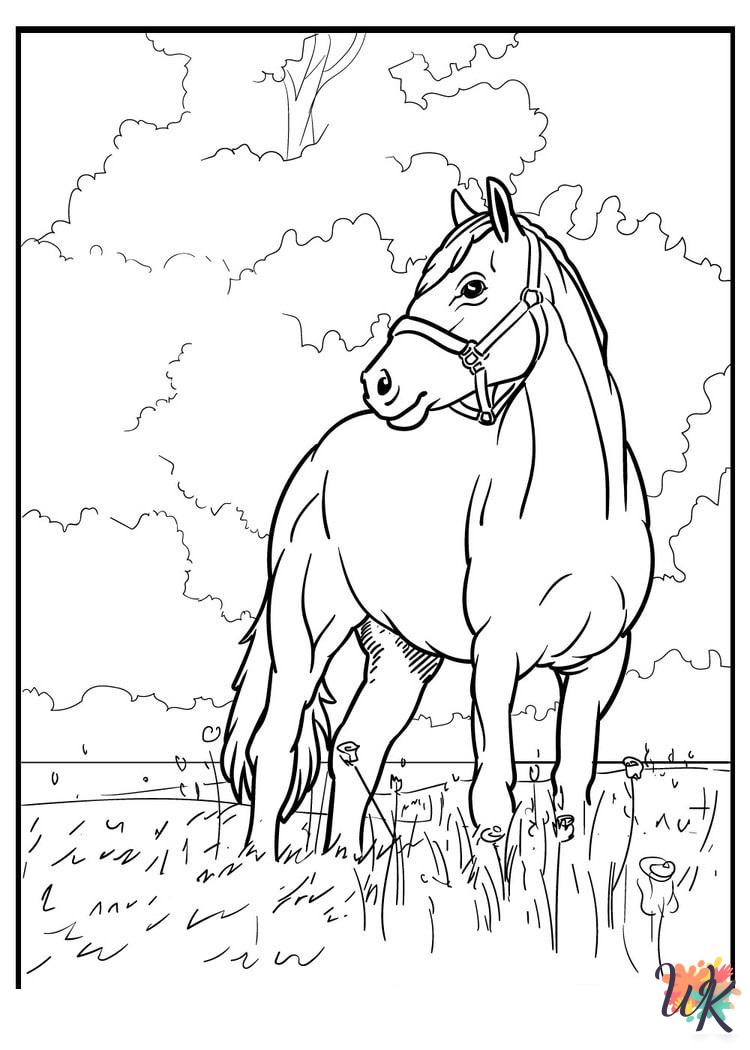 easy Horse coloring pages