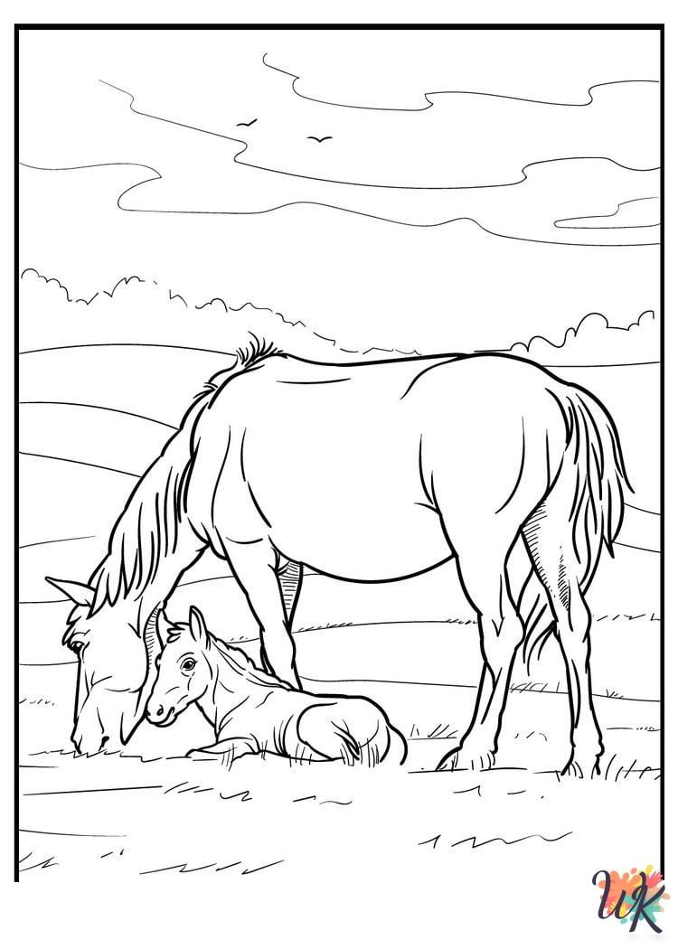hard Horse coloring pages