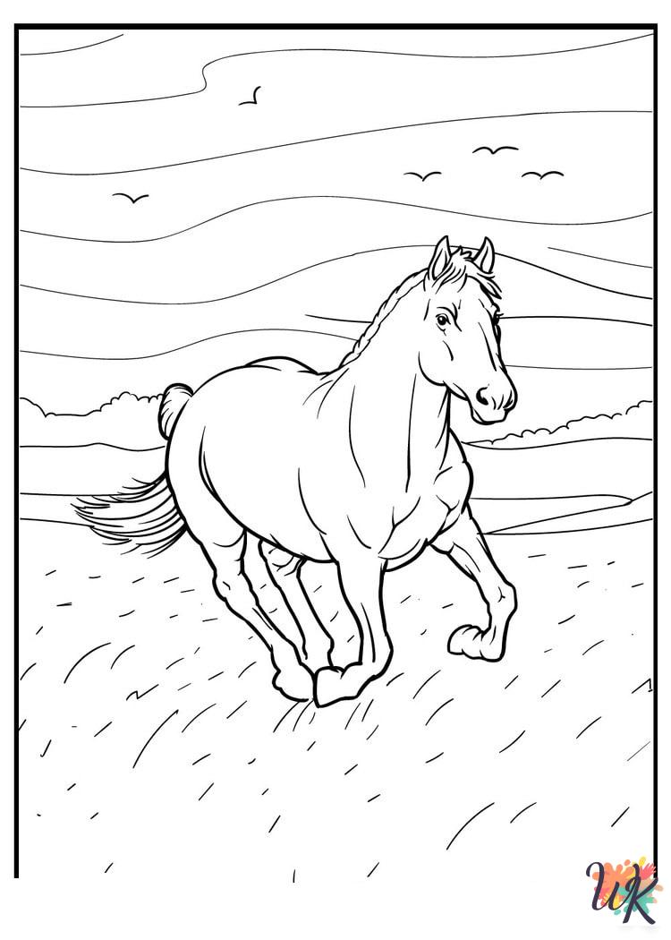 Horse adult coloring pages