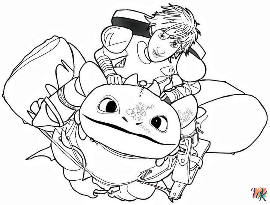 free printable How To Train Your Dragon coloring pages for adults