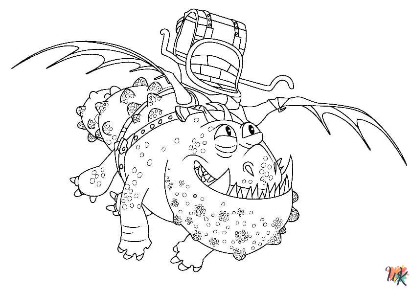 preschool How To Train Your Dragon coloring pages