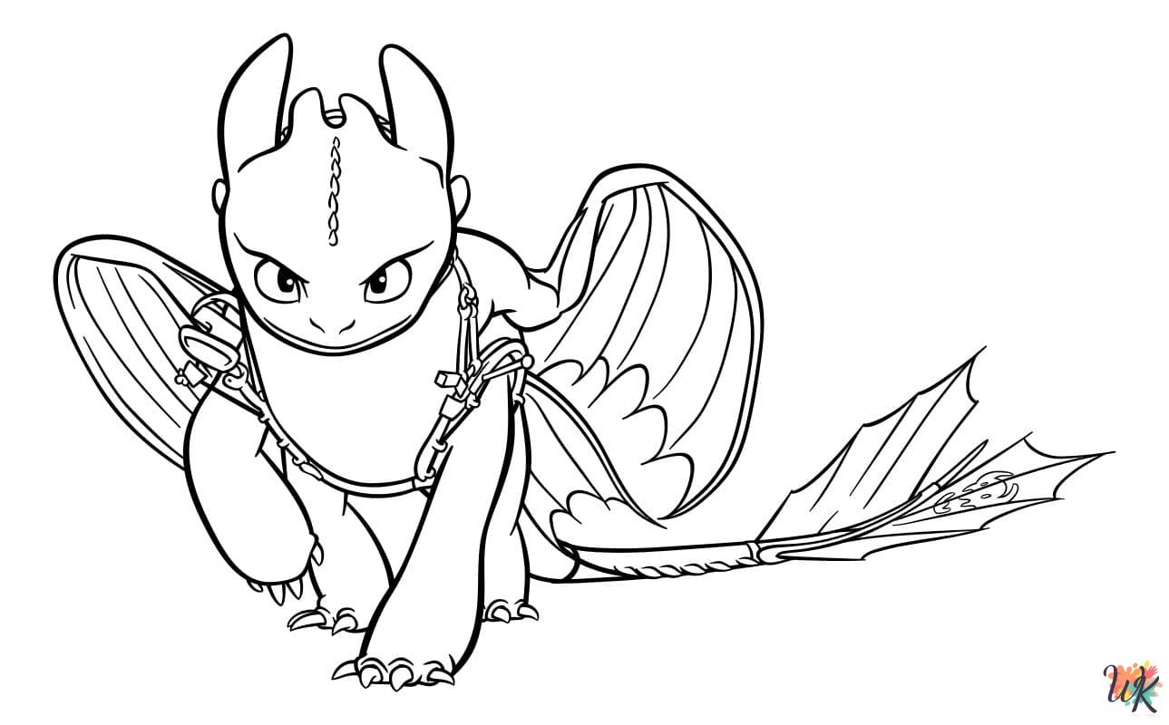 easy cute How To Train Your Dragon coloring pages