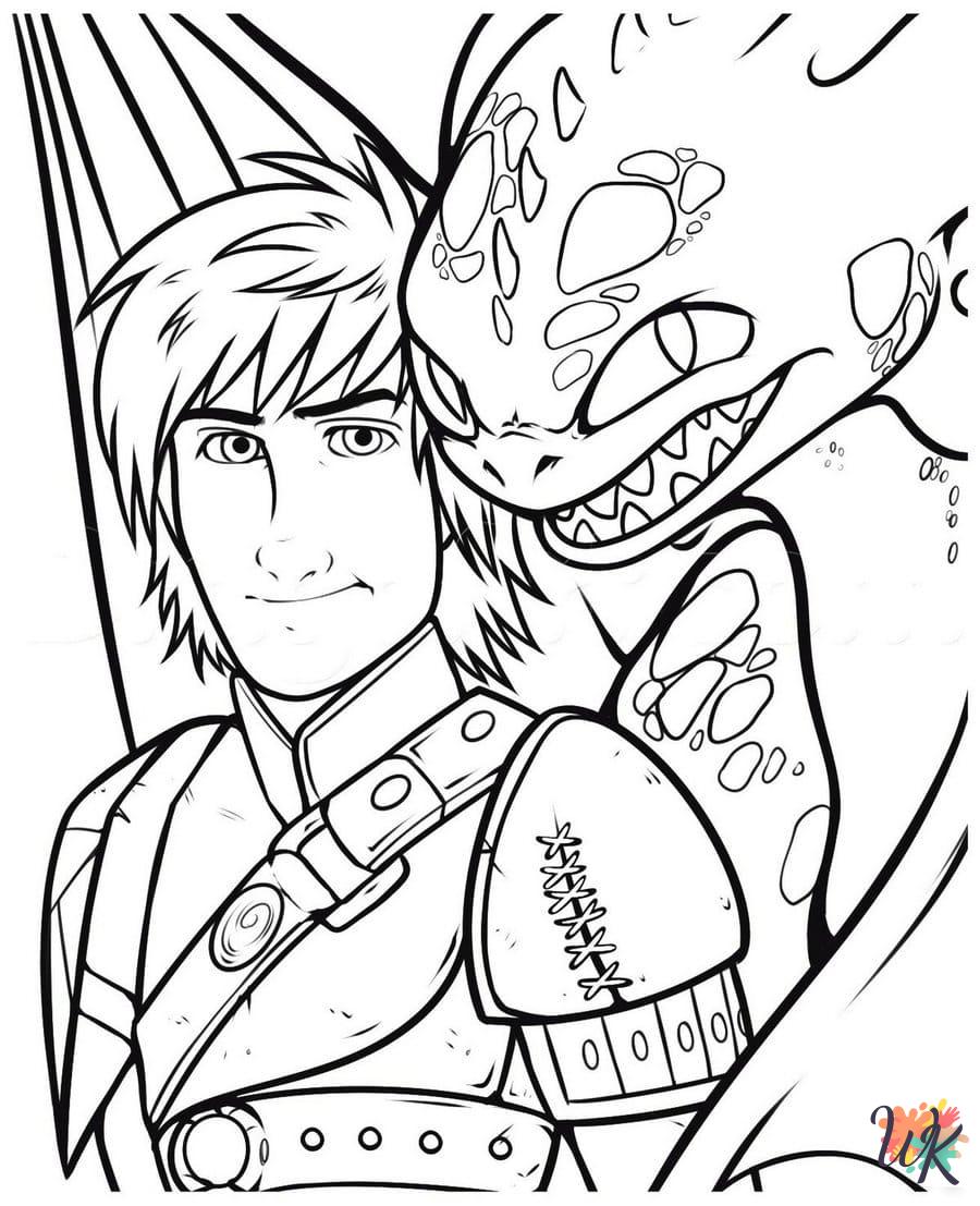 printable How To Train Your Dragon coloring pages for adults