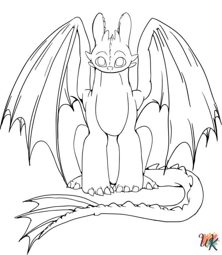 How To Train Your Dragon themed coloring pages
