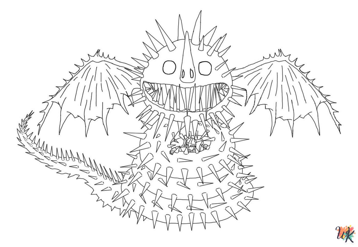 How To Train Your Dragon cards coloring pages