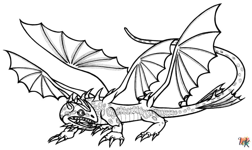 How To Train Your Dragon cards coloring pages