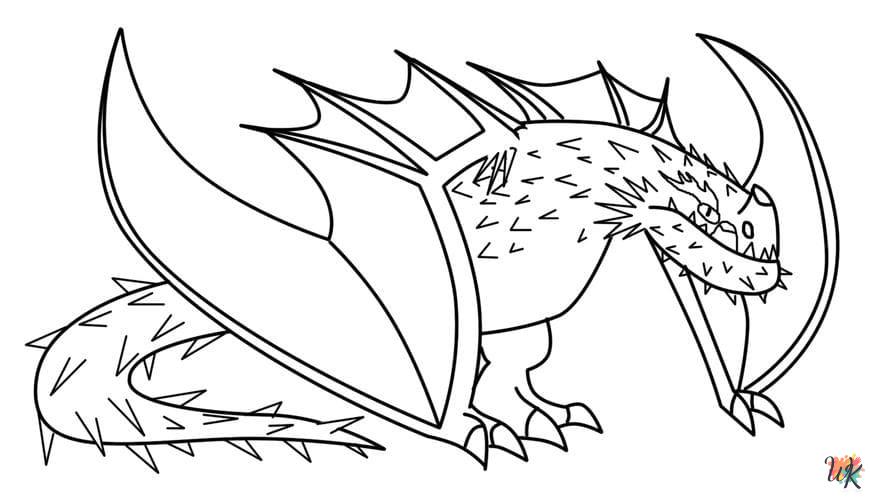 easy cute How To Train Your Dragon coloring pages