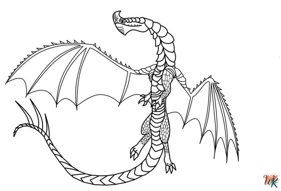 detailed How To Train Your Dragon coloring pages for adults