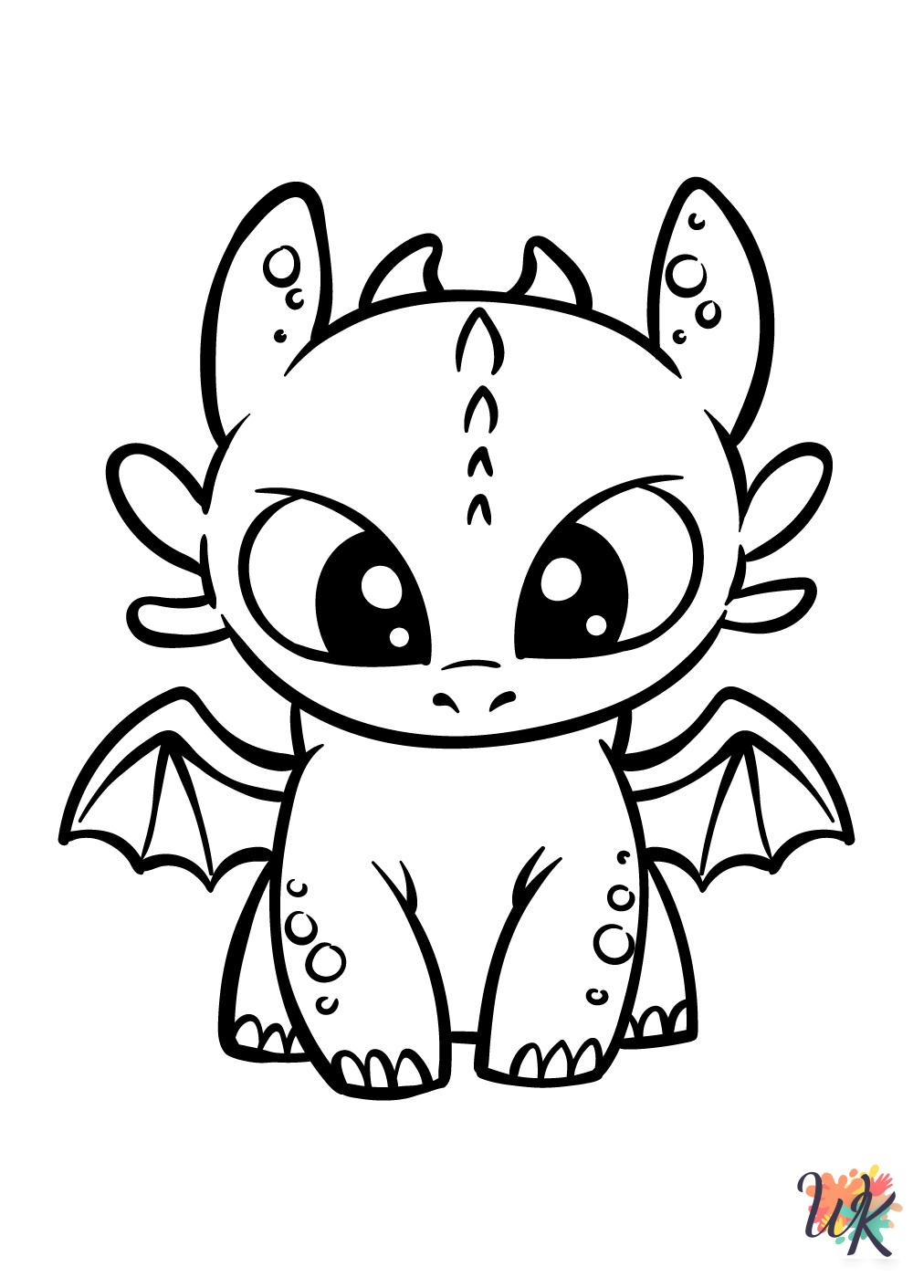 preschool How To Train Your Dragon coloring pages