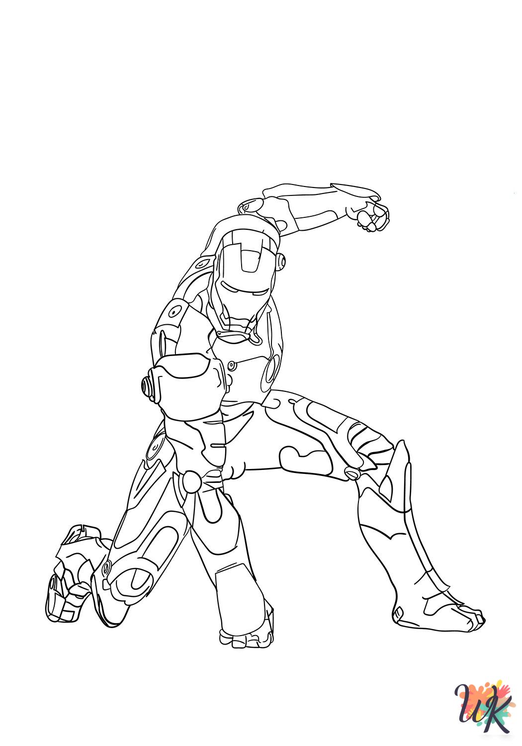 detailed Iron Man coloring pages