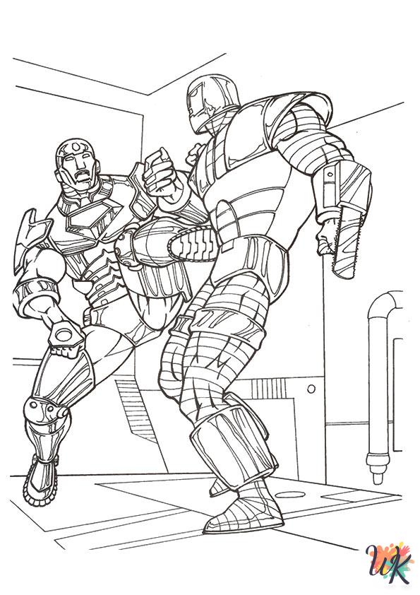 vintage Iron Man coloring pages