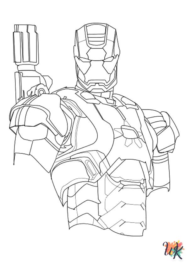 free coloring Iron Man pages