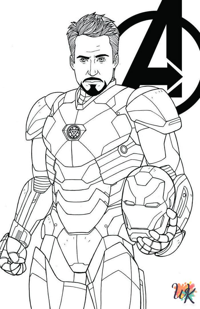 detailed Iron Man coloring pages for adults