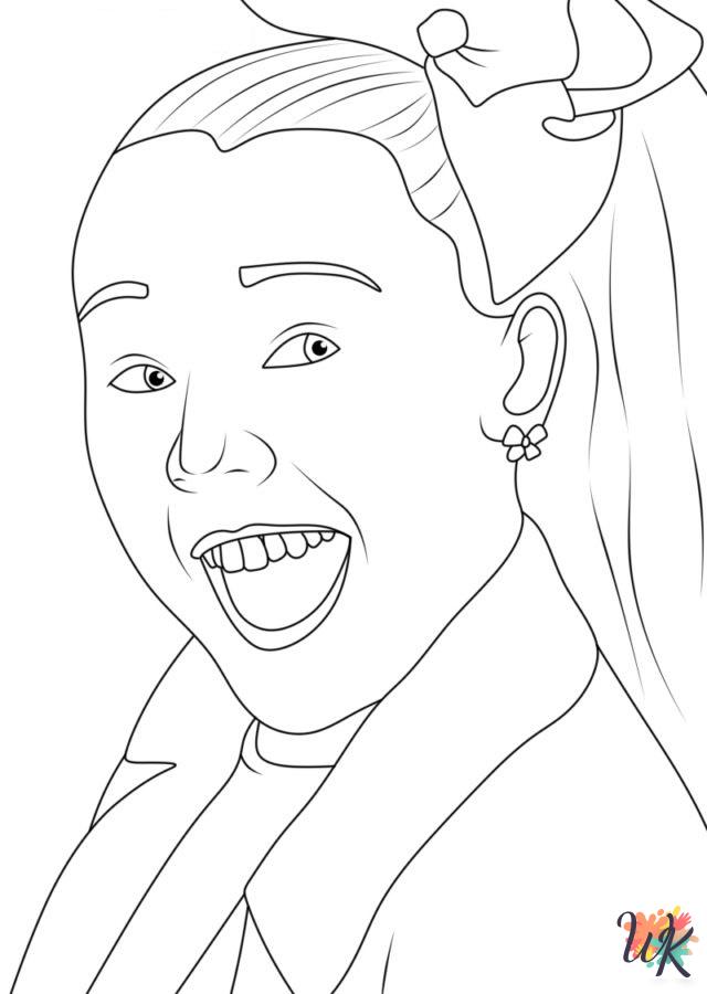 detailed JoJo Siwa coloring pages for adults