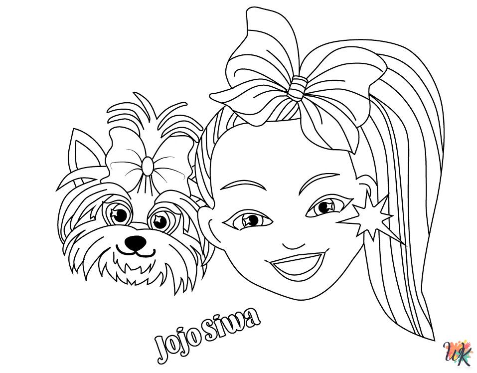 printable JoJo Siwa coloring pages for adults