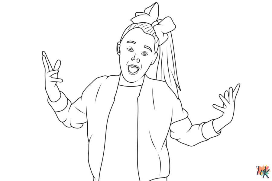 JoJo Siwa coloring pages for adults easy