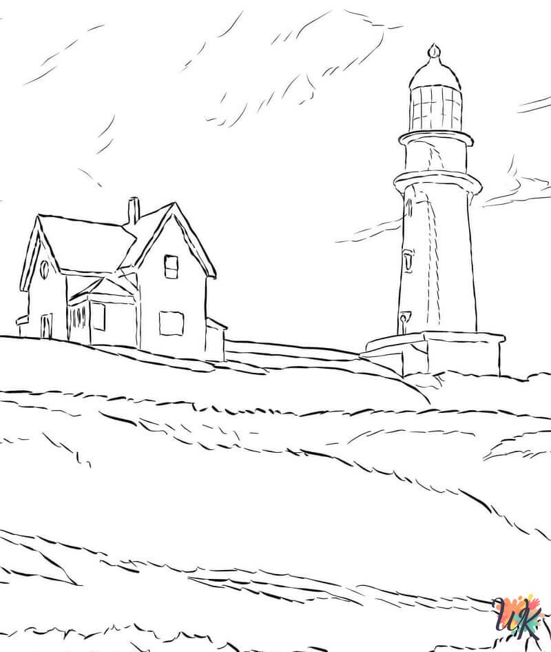 Lighthouse free coloring pages
