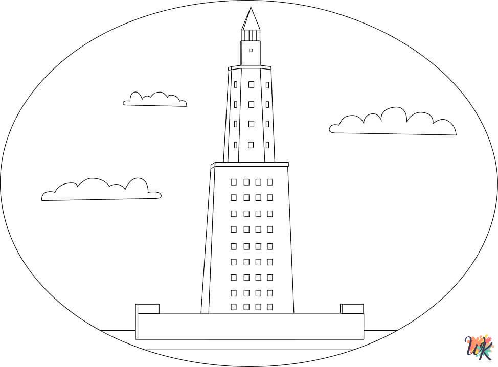 detailed Lighthouse coloring pages