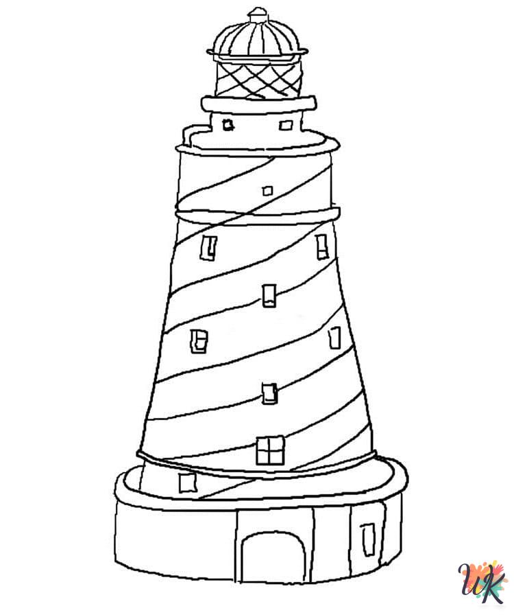 Lighthouse coloring pages for adults