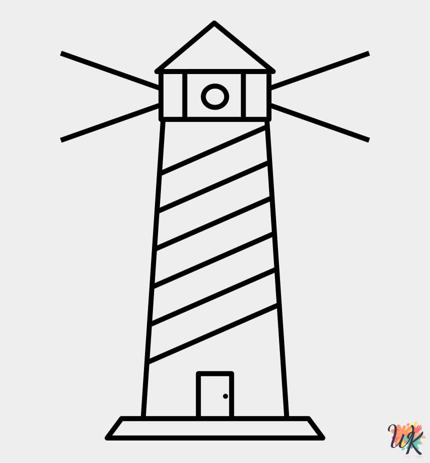 free Lighthouse coloring pages for adults