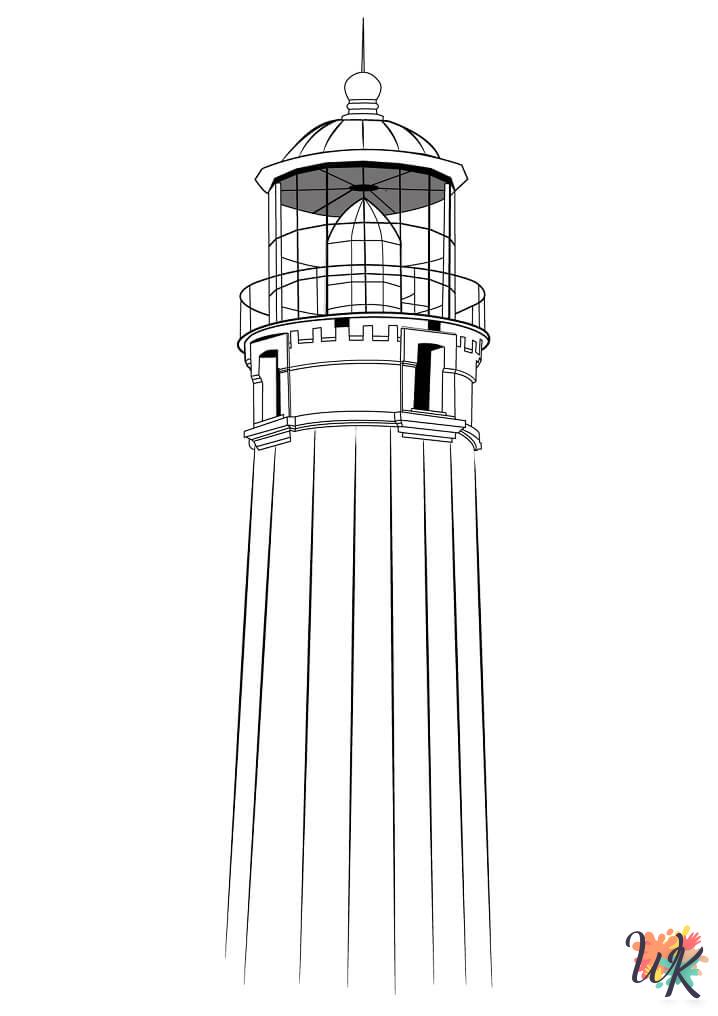 preschool Lighthouse coloring pages