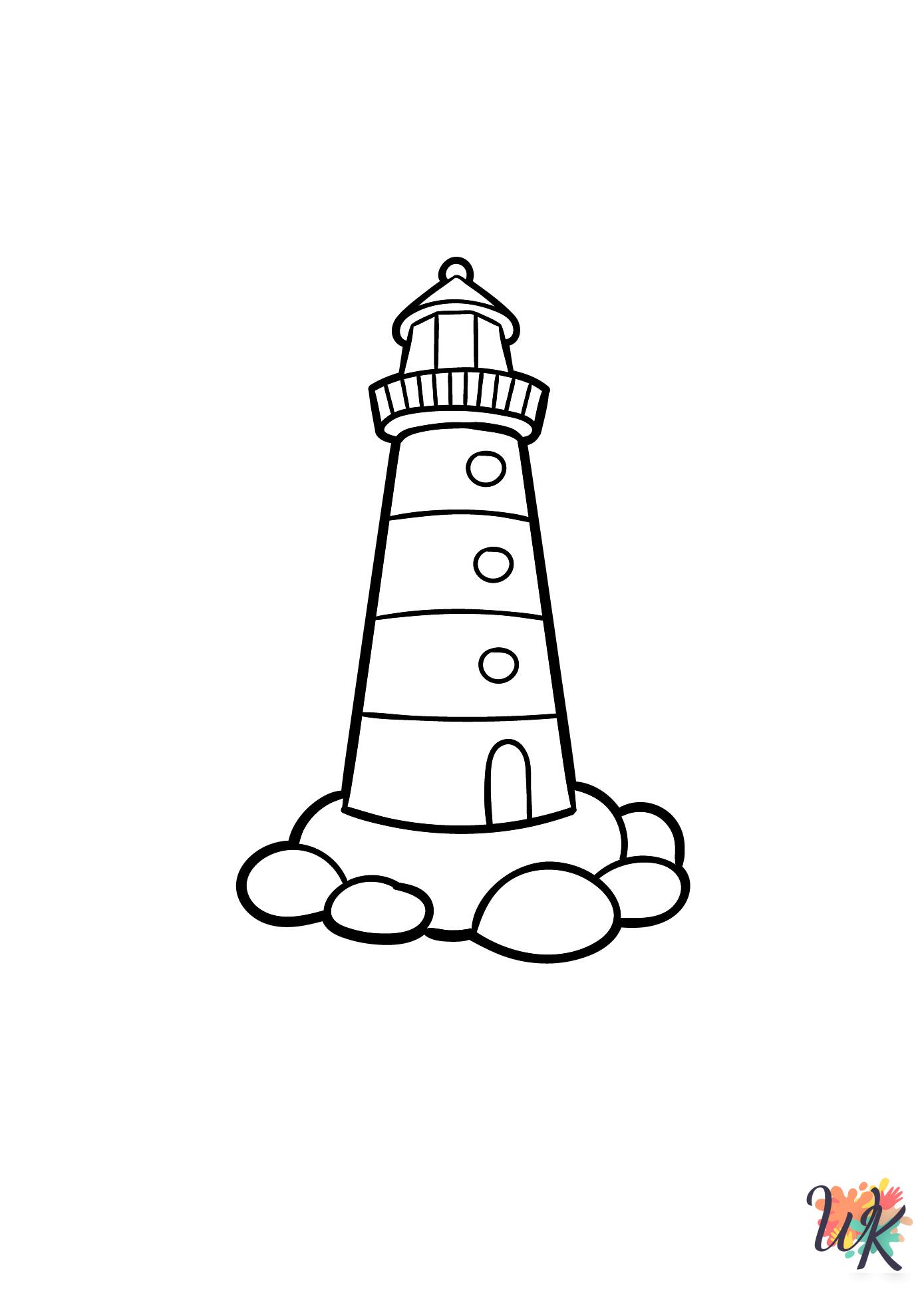 Lighthouse coloring pages for kids