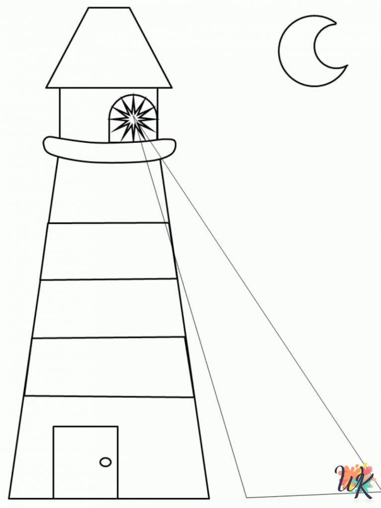 coloring pages for kids Lighthouse