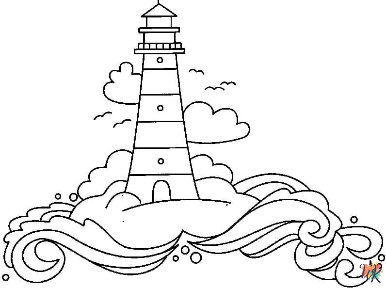 Lighthouse coloring pages printable free