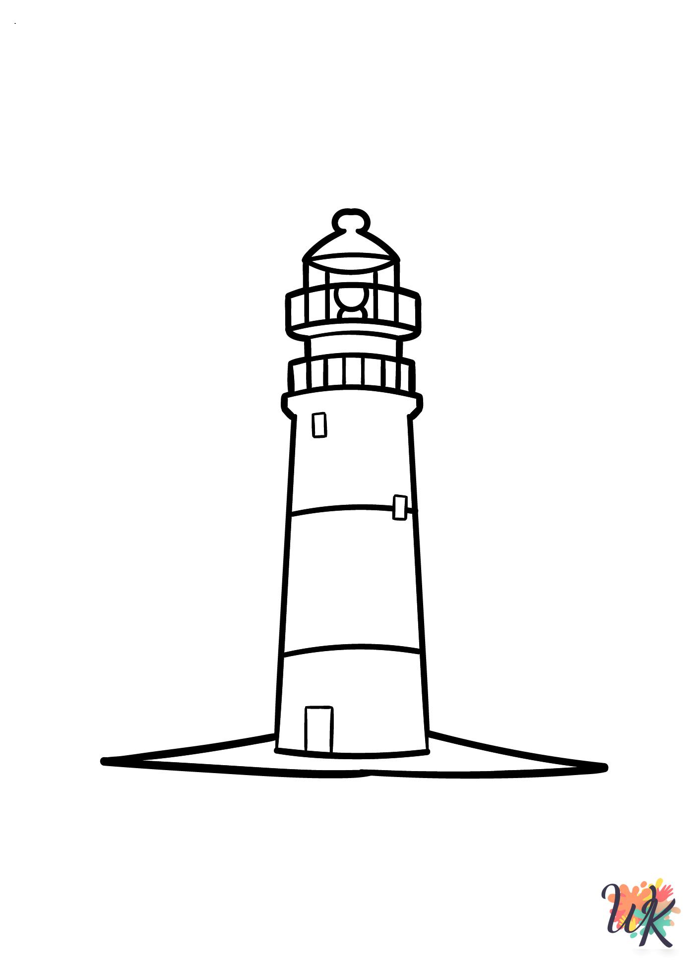 free printable Lighthouse coloring pages for adults