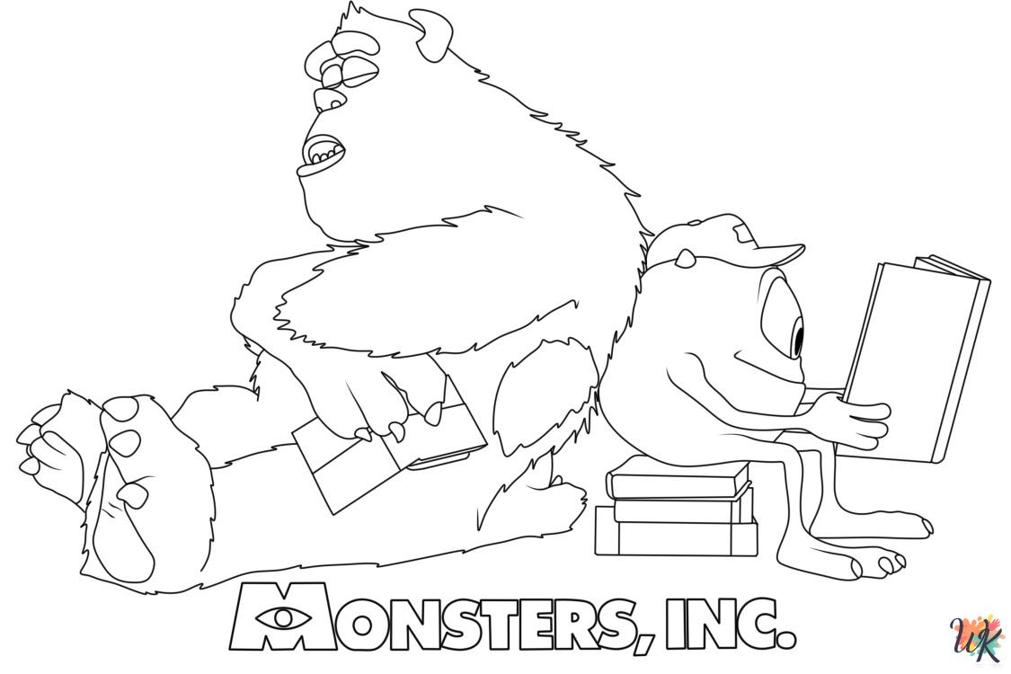 old-fashioned Monsters Inc. coloring pages