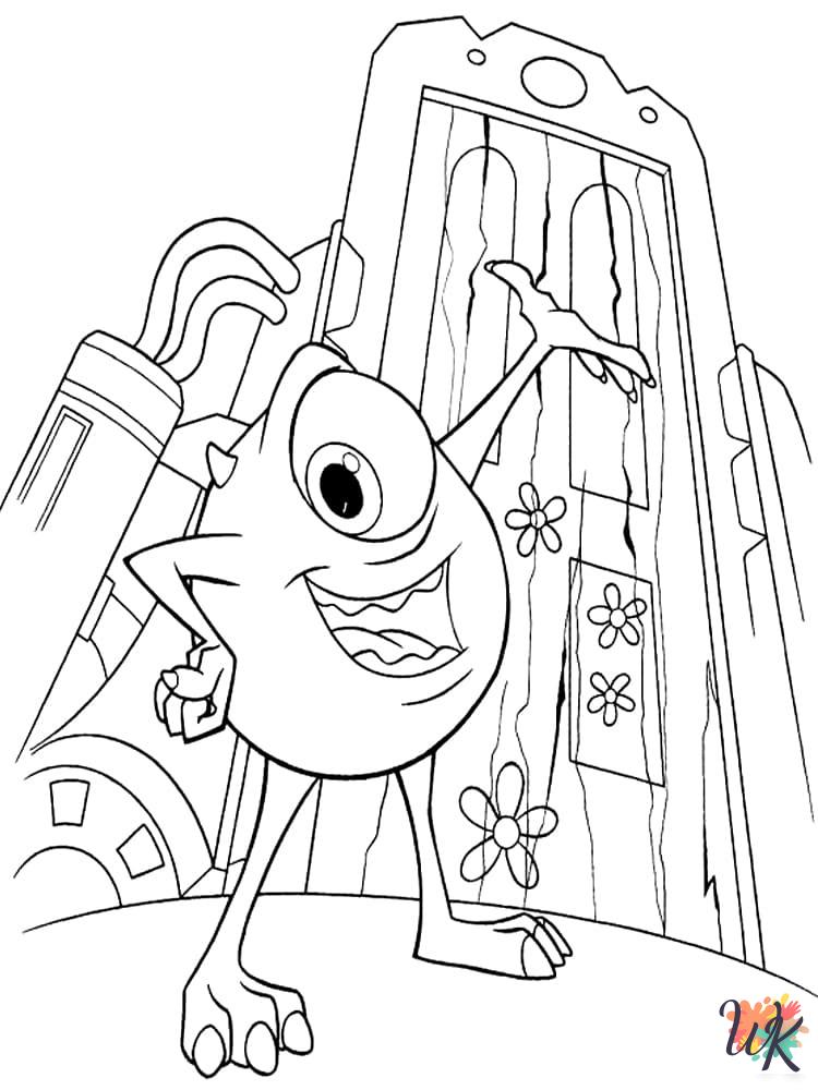 Monsters Inc. coloring pages for adults 1