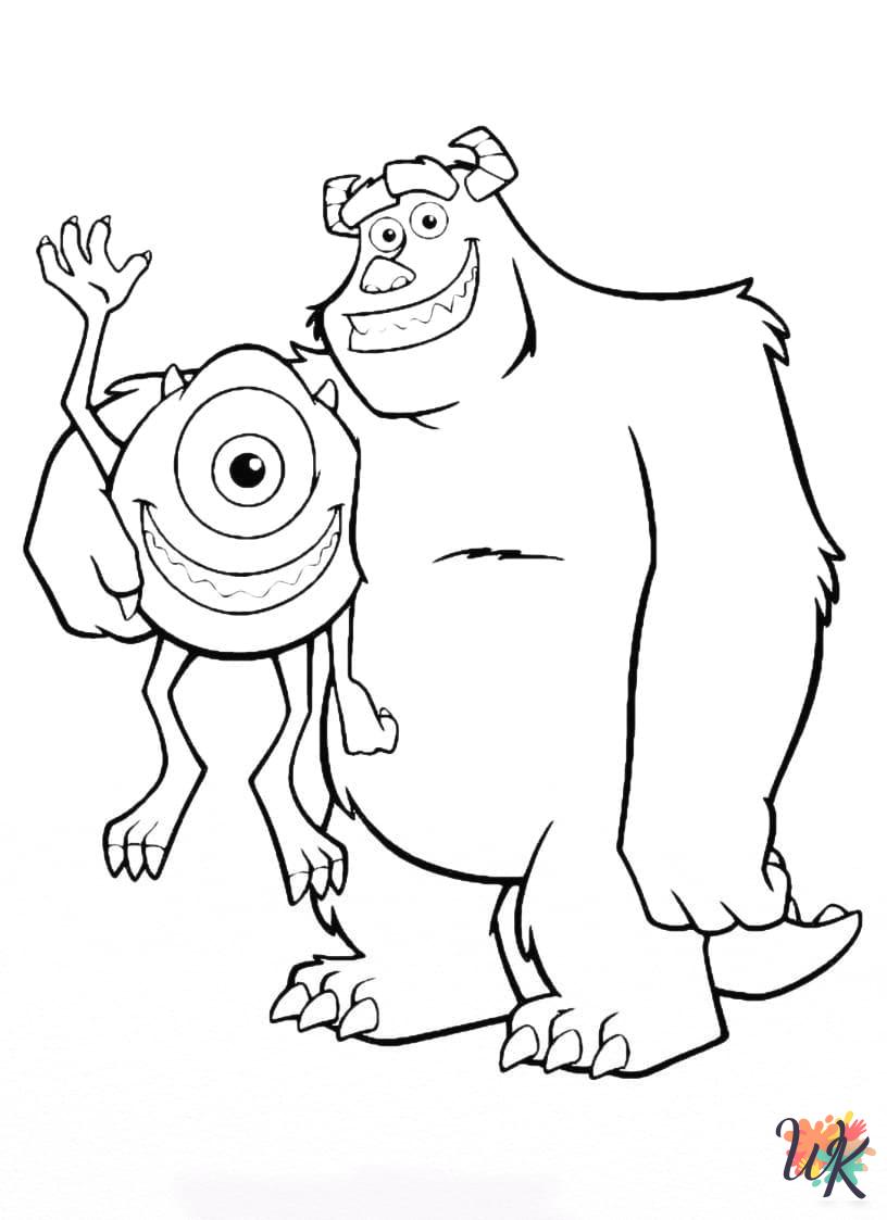 free adult Monsters Inc. coloring pages