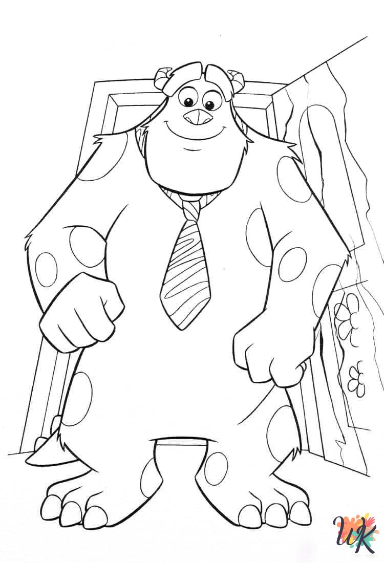 hard Monsters Inc. coloring pages 1