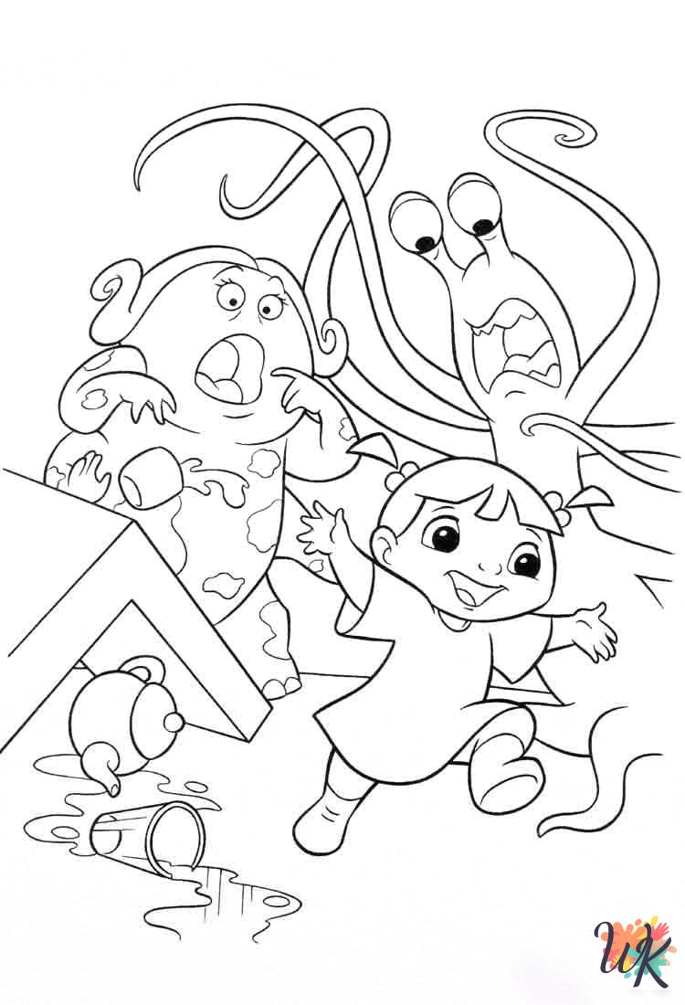 free Monsters Inc. tree coloring pages