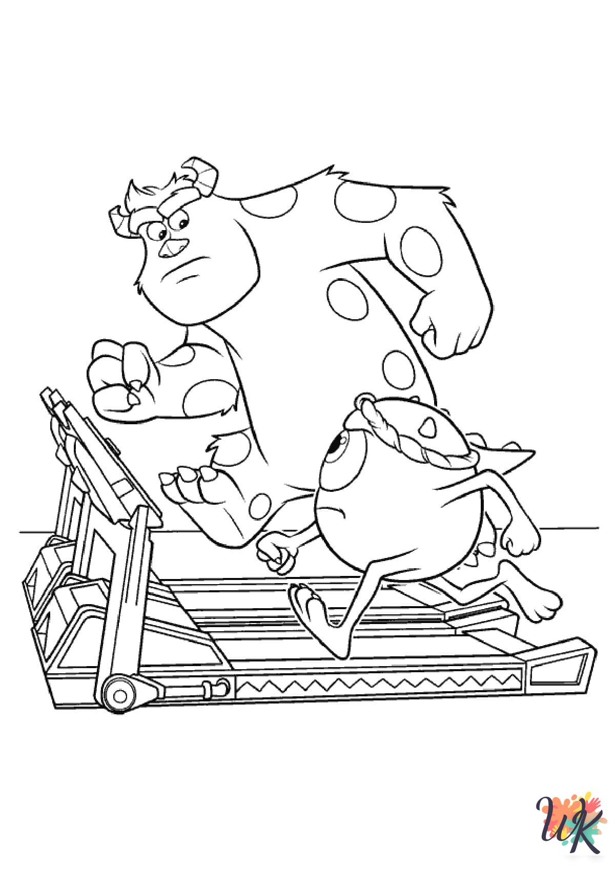 preschool Monsters Inc. coloring pages