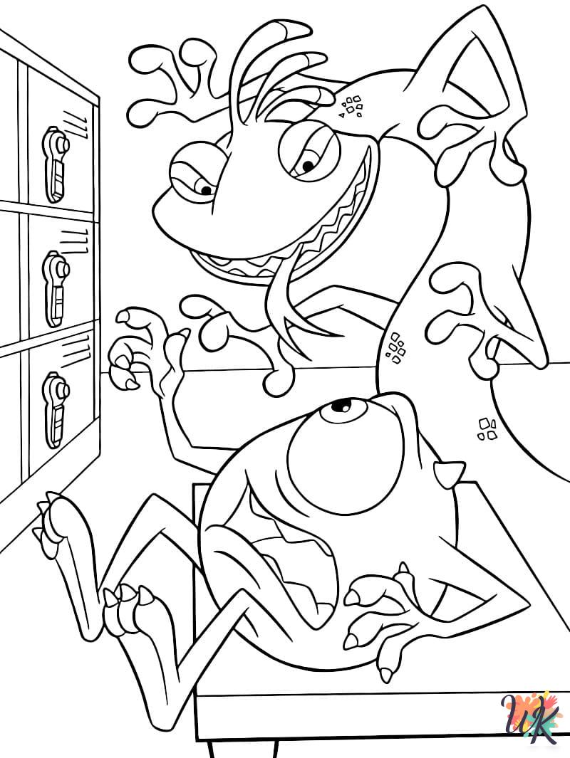 easy Monsters Inc. coloring pages 1