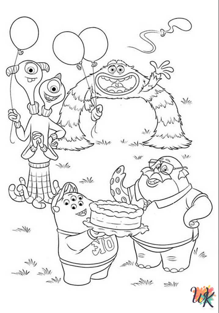 coloring pages for kids Monsters Inc.