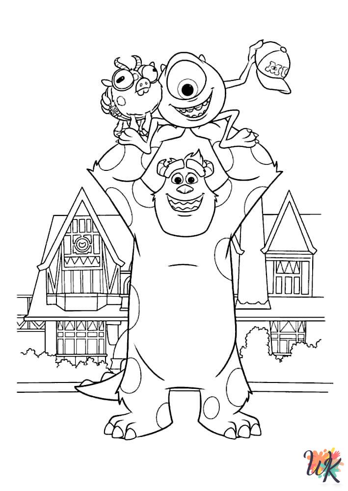 coloring pages printable Monsters Inc.