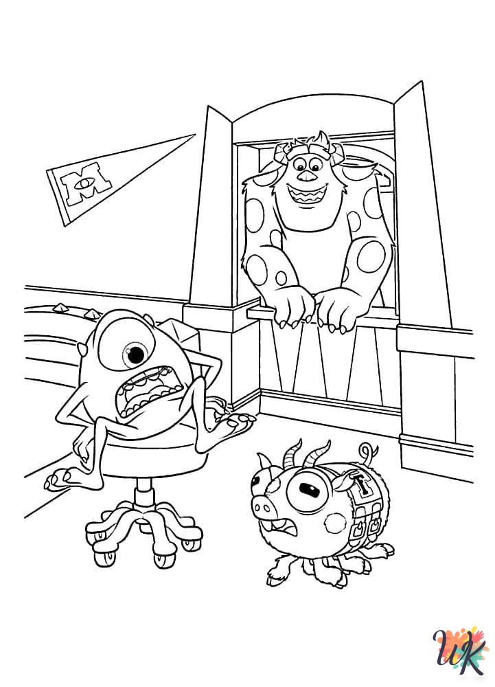 grinch cute Monsters Inc. coloring pages